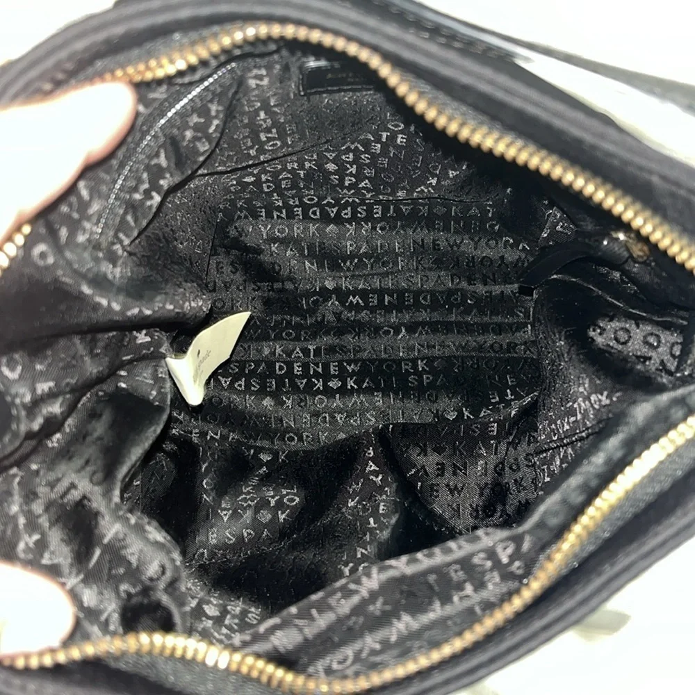 Kate Spade New York Dawn Nylon Flat Crossbody Bag Purse in Black